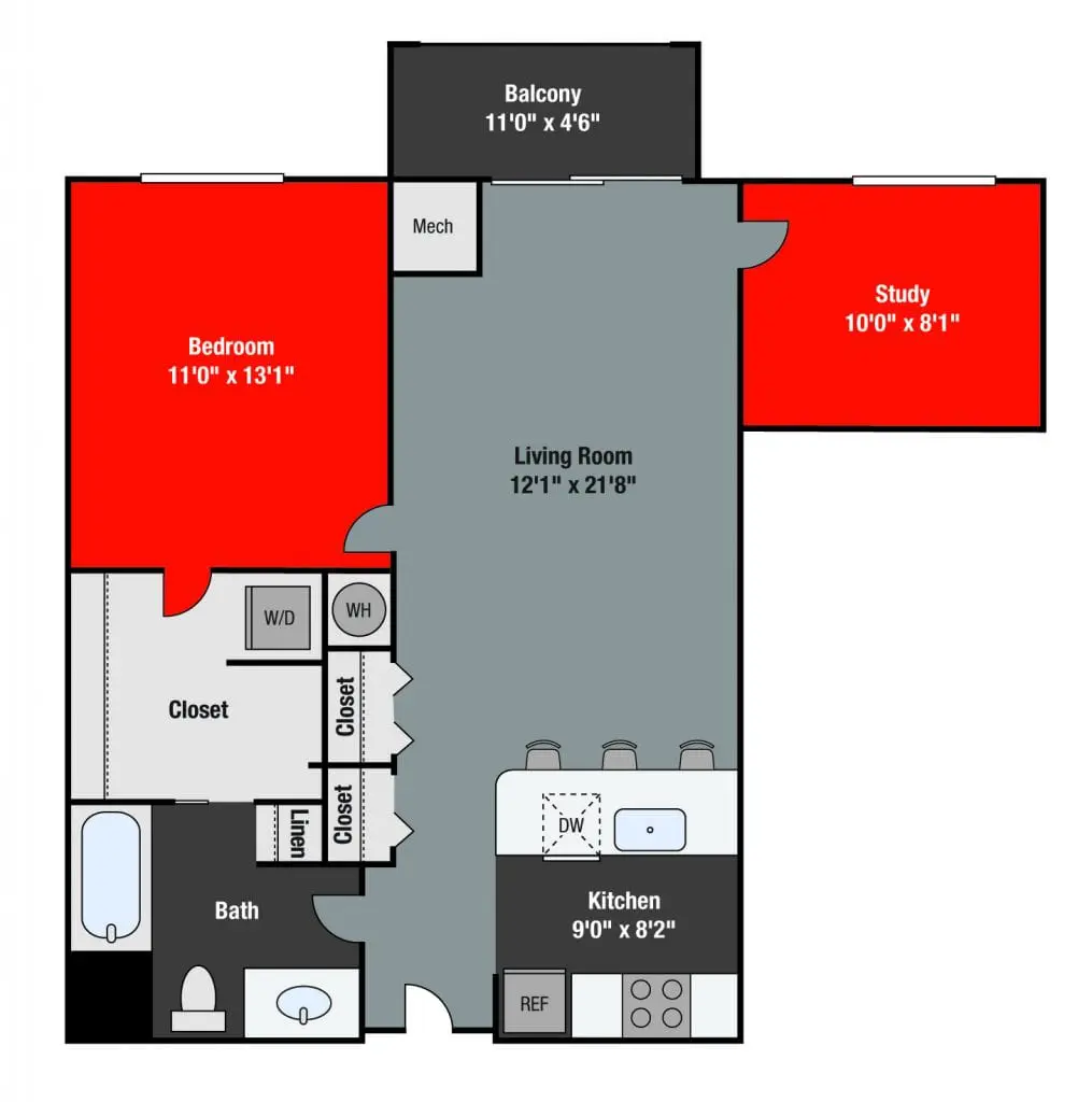 Apartments For Rent TGM NorthShore - Dempster with study