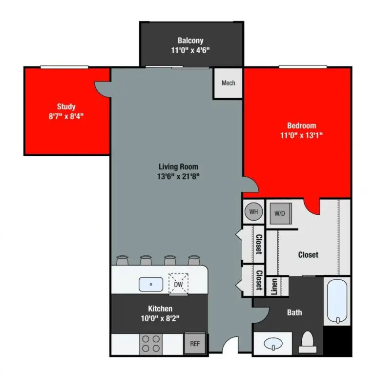 Apartments For Rent TGM NorthShore - Hubbard with study ...