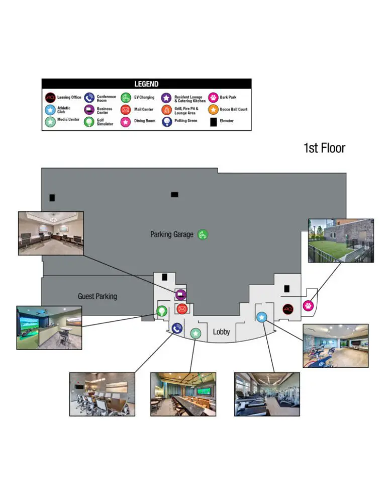 This image shows the site map of TGM NorthShore in Northbrook, IL.