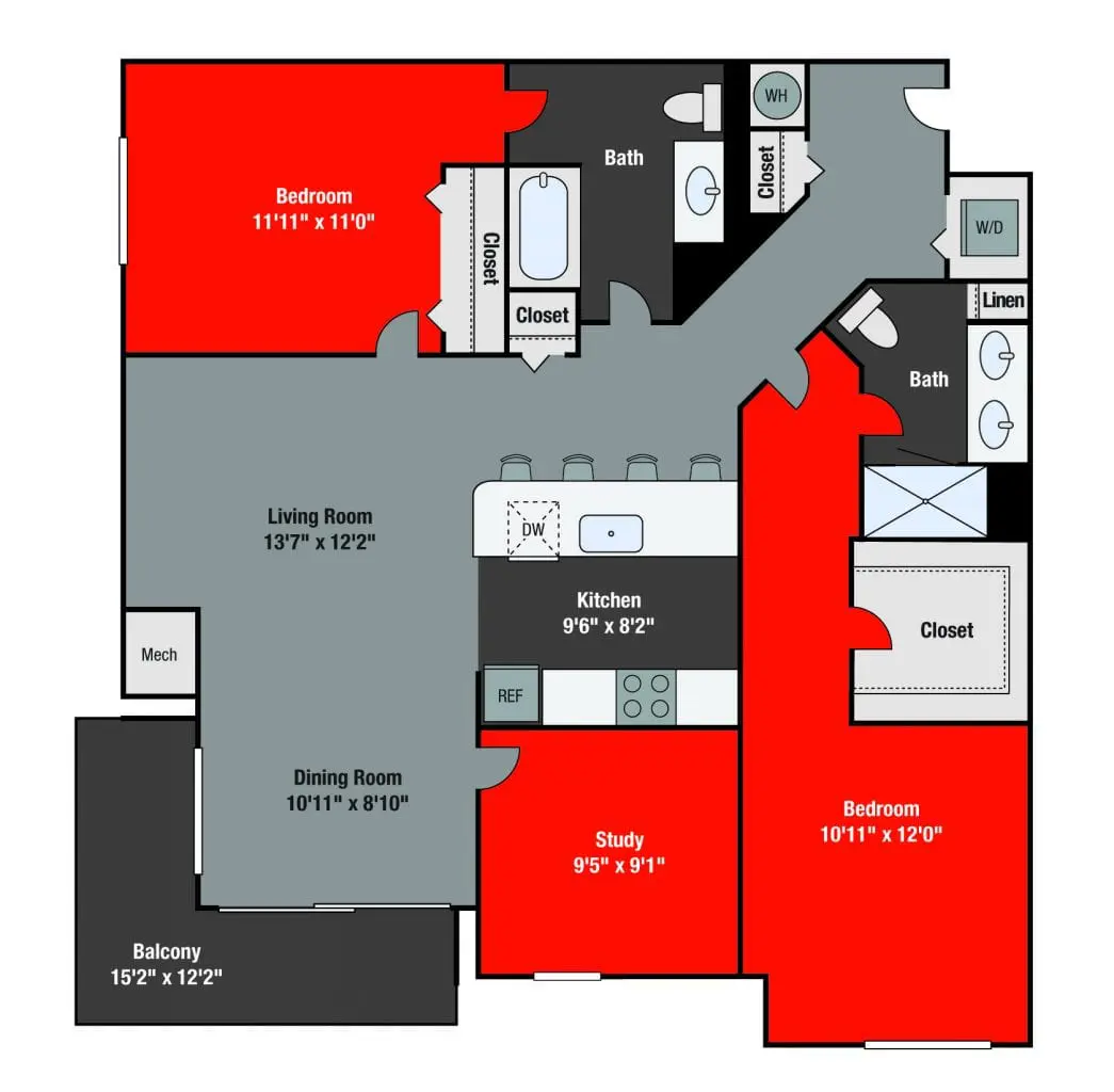 Apartments For Rent TGM NorthShore - Sheffield with study