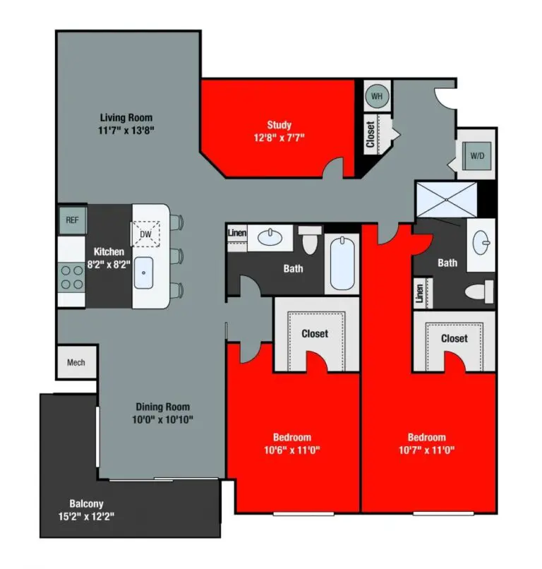 Apartments For Rent TGM NorthShore - Sheridan with study ...