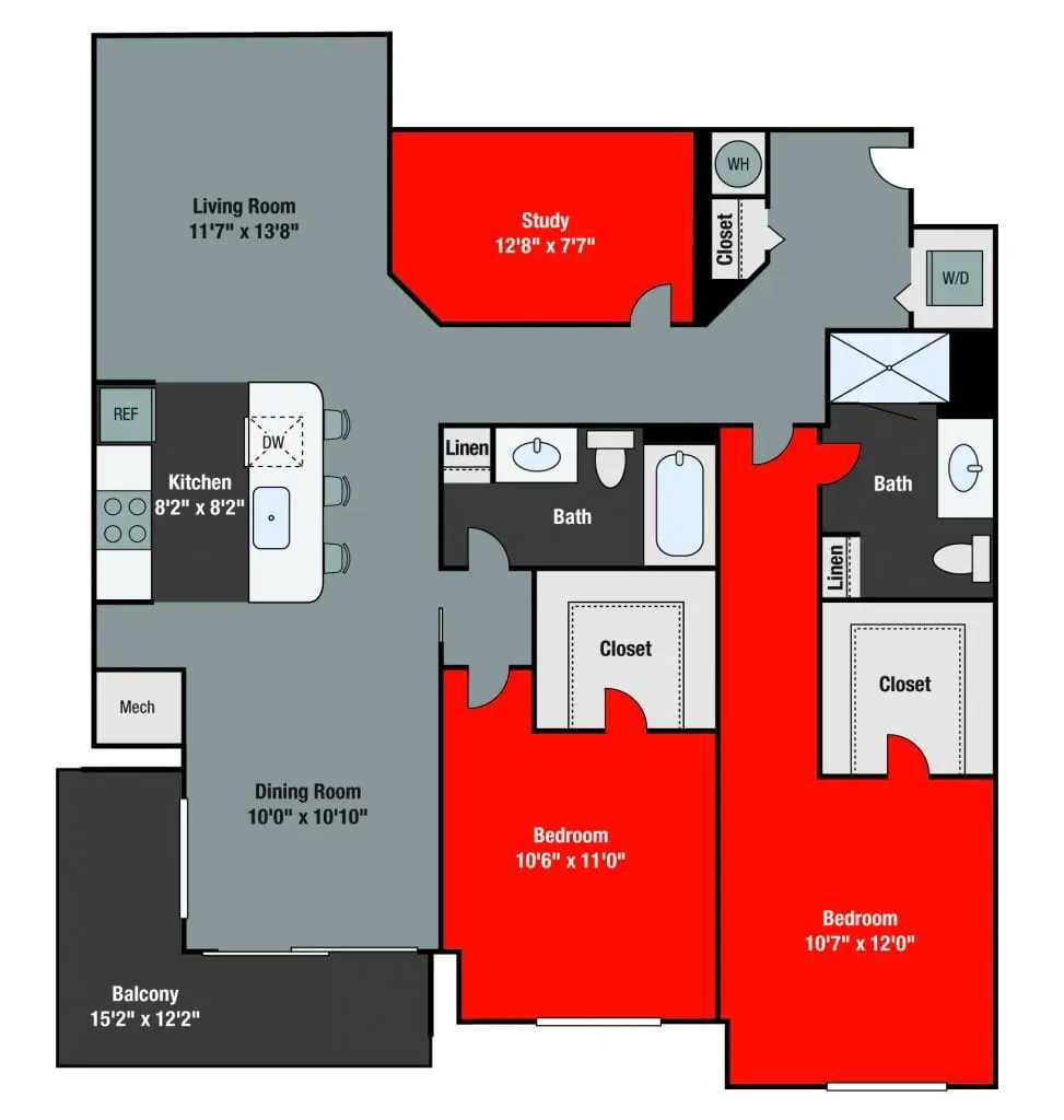 Apartments For Rent TGM NorthShore - Wells with study