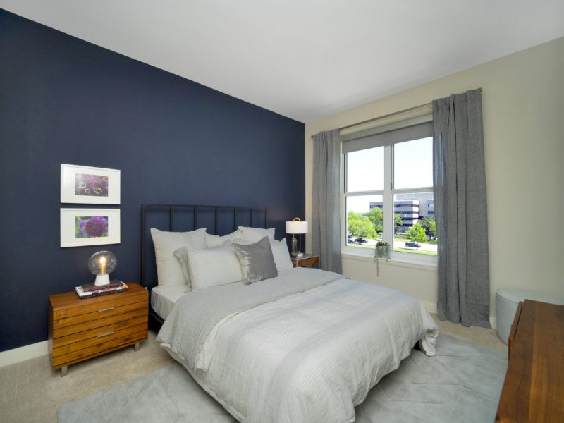 This image shows the premium feature in the bedroom area that is spacious and well decorated.